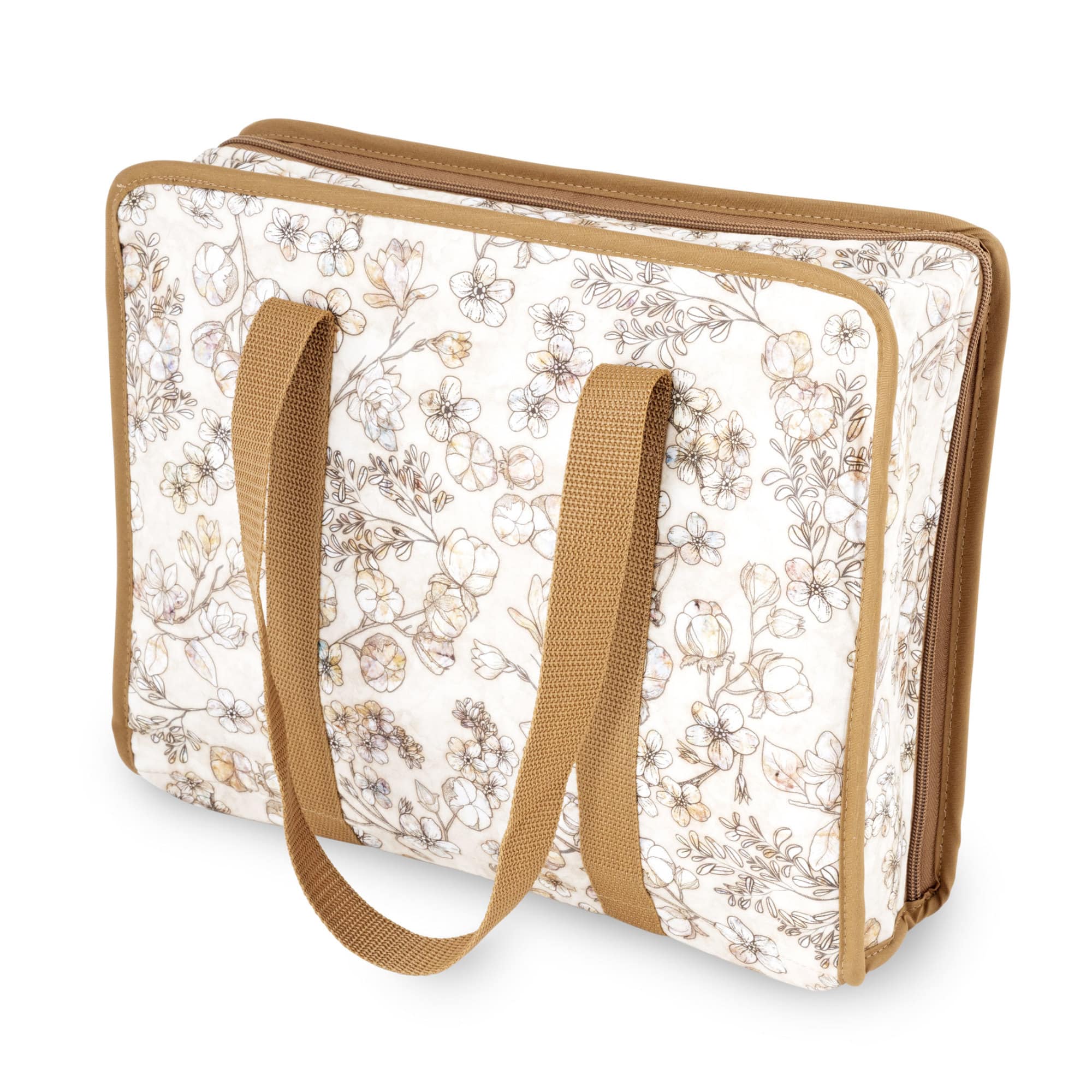 Dritz® Beige Floral All-Purpose Project Organizer Bag